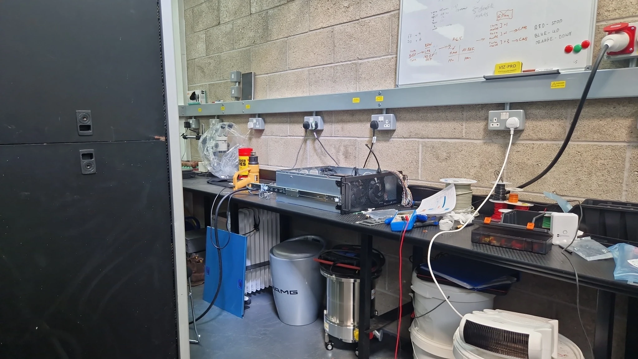 Electronics and process-control development on Aeramine’s workbench